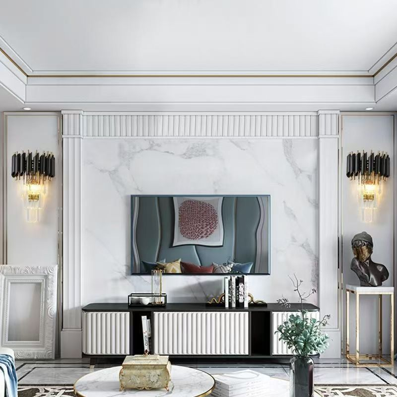 Lampa ścienna Mughi, 2*E14, metal i kryształ, czarno-złota