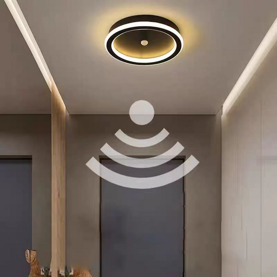 Żyrandol LED z czujnikiem ruchu PS500BK, 28W, światło zimne/ciepłe/neutralne, czarne żyrandole LED Domyślny tytuł Alessandro Design