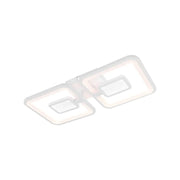 LED żyrandol z zdalnym sterowaniem Felix 57W, 2 kwadraty, zimno/gorące/neutralne światło, niestabilne, białe