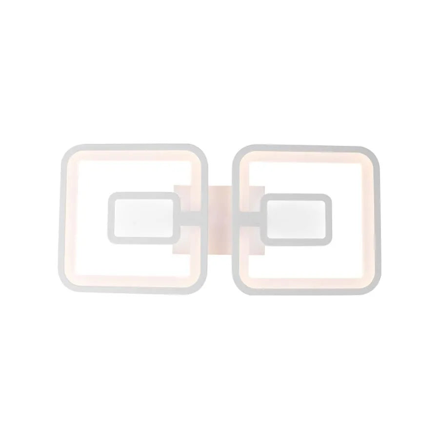 LED żyrandol z zdalnym sterowaniem Felix 57W, 2 kwadraty, zimno/gorące/neutralne światło, niestabilne, białe