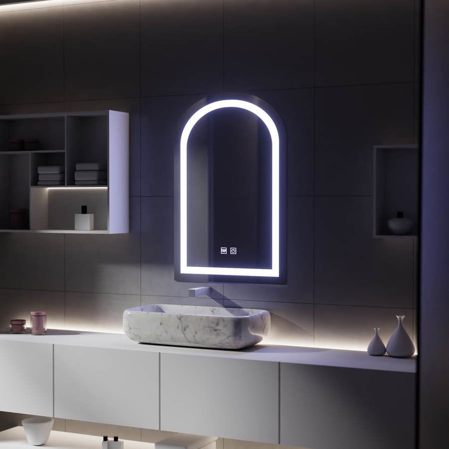 Lustro dotykowe LED z funkcją odmgławiania, 80x50cm