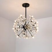 Żyrandol kryształowy PETERHOF Elegance, 18xG4, średnica 49 cm, 18xG4, czarny