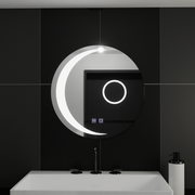 Okrągłe lustro LED, 70 cm, Orbis Touch, system przeciwmgielny, ściemnialne