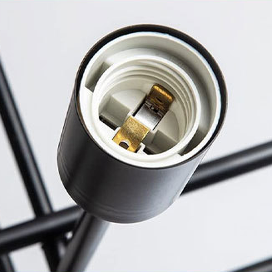 Modernistyczny żyrandol Octa 8, 8x E27, czarny, nowoczesny design