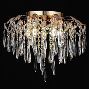 Żyrandol kryształowy Fiamma, 6x E14, średnica 45 cm, złoty