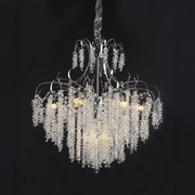 Żyrandol kryształowy Fiamma, 6x E14, średnica 45 cm, złoty