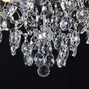 Żyrandol kryształowy Fiamma, 6x E14, średnica 45 cm, złoty