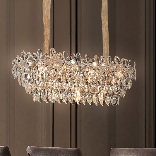 Crystal żyrandol Regalis 11x E14, średnica 85 cm, błyszczące złoto, regulowana wysokość
