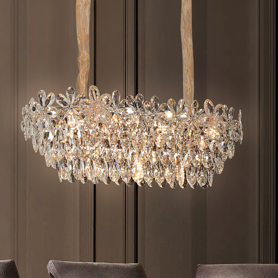 Crystal żyrandol Regalis 11x E14, średnica 85 cm, błyszczące złoto, regulowana wysokość