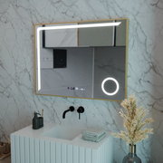 LED MURROR CENTOR MOTOLLLOW ROSALIA 80X60 CM Zimno światło/zimno/neutra Dimable System Zastępca termometr Marcello Funghhi Kolekcja