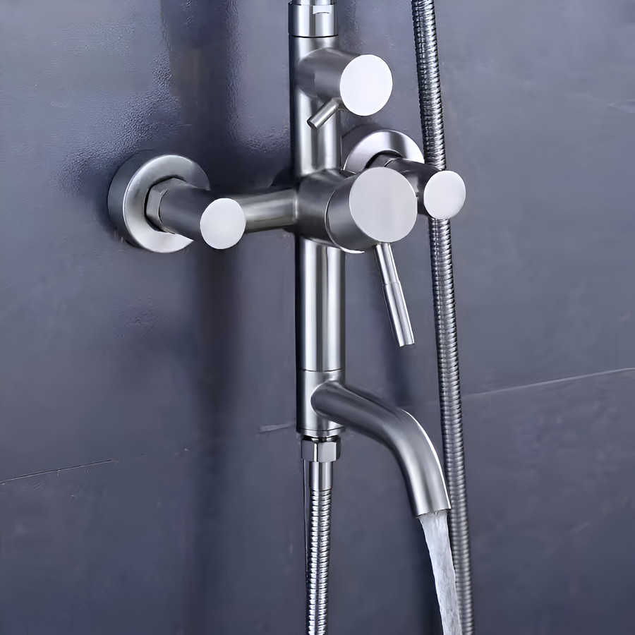 Kolumna prysznicowa, stal nierdzewna SUS304, wykończenie satynowe, LY003