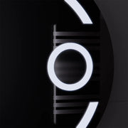 Okrągłe lustro LED, 70 cm, Visio MotionGlow Marcello, system przeciwmgielny, zegar i termometr, lupa kosmetyczna, ściemnialna