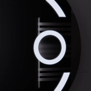Okrągłe lustro LED, 60 cm, Visio MotionGlow Marcello, system przeciwmgielny, zegar i termometr, lupa kosmetyczna, ściemnialna