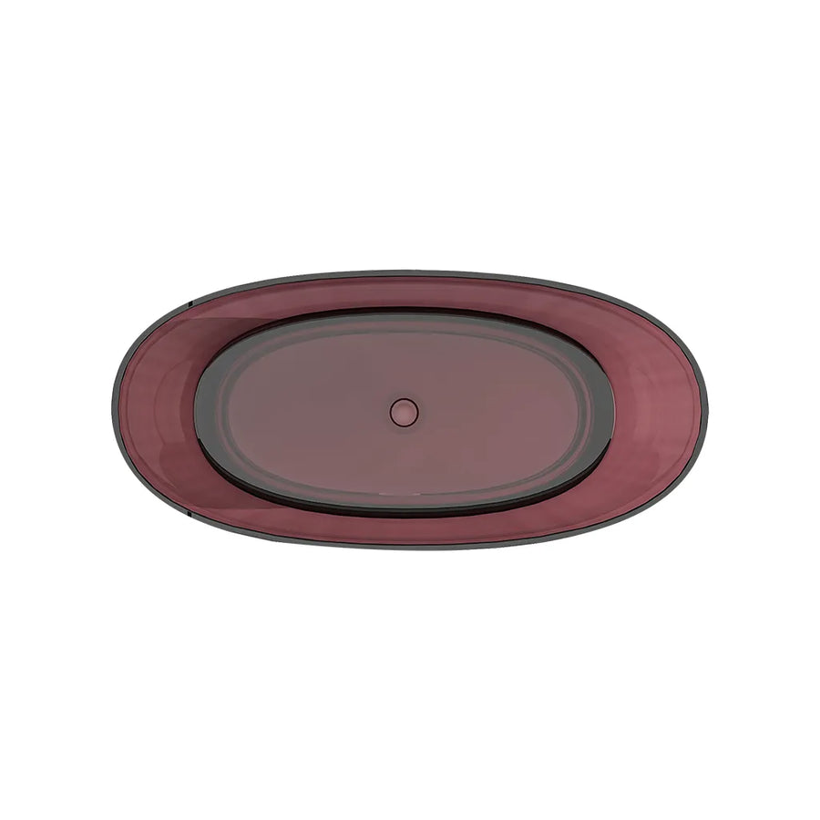 Wanna wolnostojąca, owalna, bordowa, żywica, 170x78x67cm