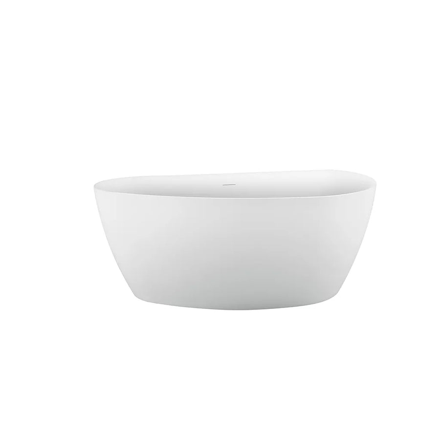 Wanna wolnostojąca, półowalna, akrylowa, biała, 150×72×60 cm