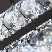 LED żyrandol z Crystal Royalo Rotonda 26W, 2 kółka, zimno/gorące/neutralne światło, błyszczący chrom