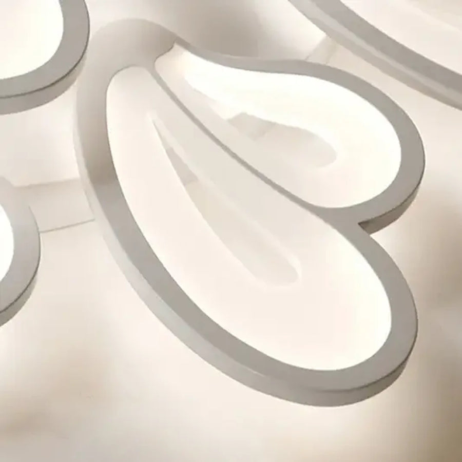 Żyrandol LED BLOSSOM 69W z pilotem, 5 płatków, światło zimne/ciepłe/neutralne, ściemnialny, biały