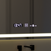 Lustro LED prostokątne 120x80cm Vérité MotionGlow Marcello, system przeciwmgielny, termometr i zegar, ściemnialne