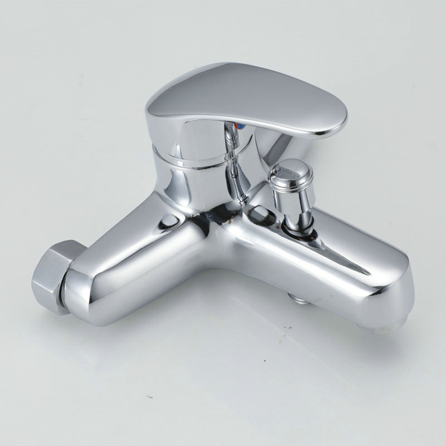 Bateria wannowa, słuchawka prysznicowa i wąż w zestawie, stop, głowica ceramiczna, chrom, CD001