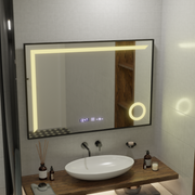 Czujnik LED Motion Blowl Sofia z funkcją rozprzestrzeniania termometr 110x75 cm ciepłe/zimne światło/neutra dimable, czarna rama pędzla, kolekcja Marcello Funghi