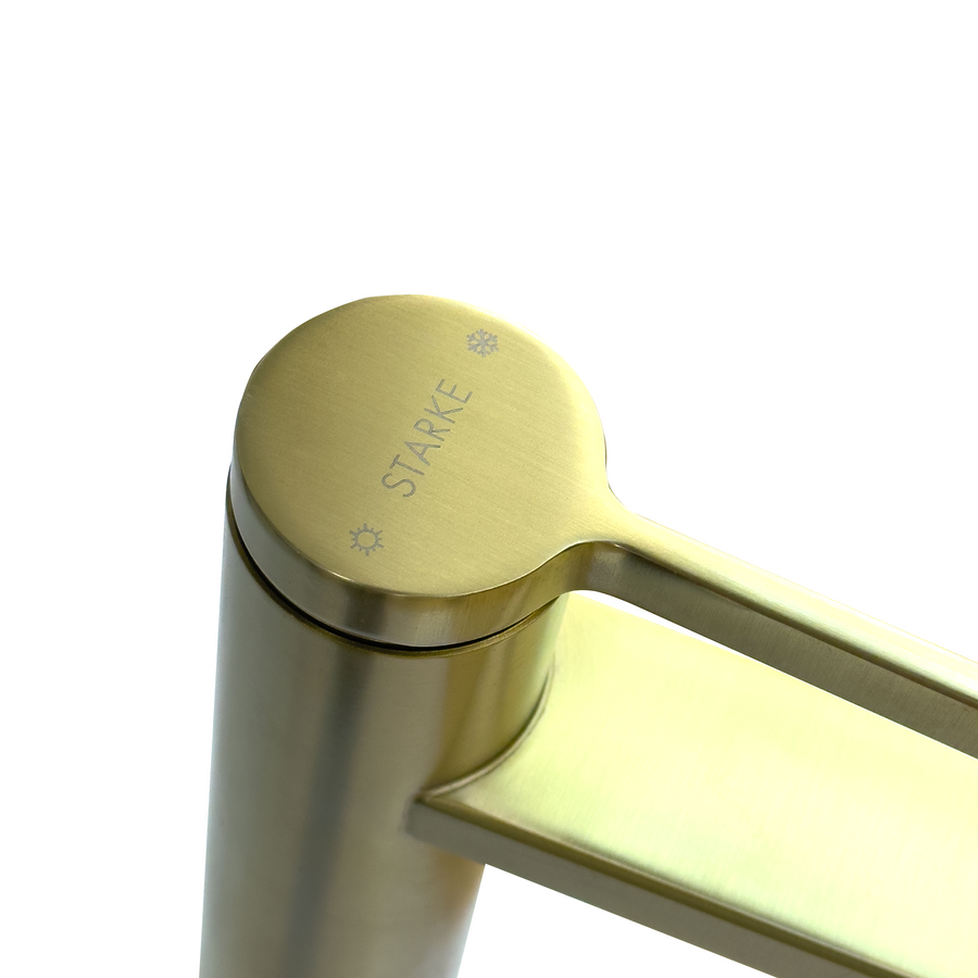 Bateria umywalkowa, mosiądz sanitarny, złoty, 7207H/D