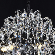 Żyrandol kryształowy Fiamma, 6x E14, średnica 45 cm, złoty