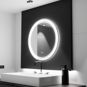 Okrągłe lustro LED 70 cm, Stellaire Touch, system przeciwmgielny, ściemnialne