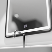 Prostokątne lusterko LED, 60x80 cm, Podstawowy dotyk Shadow