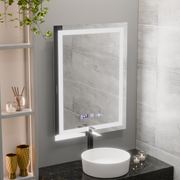 Prostokątne lustro LED 60x80cm Verite MotionGlow Marcello Defog System Zegar i termometr Ściemnialny
