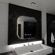 LUD LED prostokątna 60x60 Aura Riflesso Puro Motionglow Marcello, System wyłączający, termometr i zegar