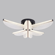 Żyrandol LED z pilotem TULLIO 68W, 6 płatków, światło zimne/ciepłe/neutralne, możliwość przyciemniania, czarny