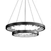 Żyrandol LED Casiana z pilotem, 38 W, złoty, ściemnialny