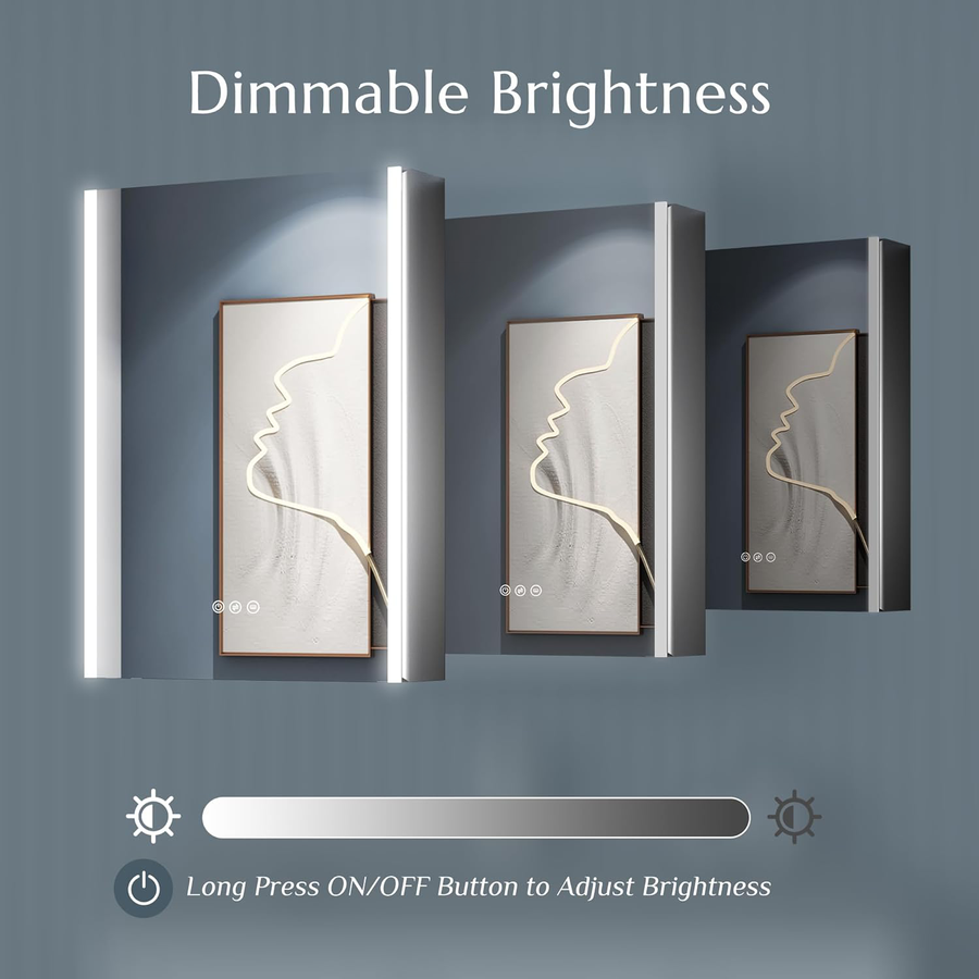 Emilia Garderoba Z Lustrem LED DBP121 51x71 Biały