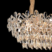 WINDSOR Regalis kryształowy żyrandol 10x E27, średnica 85 cm, błyszczące złoto, regulowana wysokość