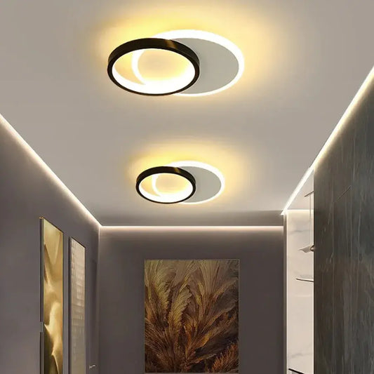 Kinkiet LED SMALON 27W, 2 koła, światło zimne/ciepłe/neutralne, czarno-biały