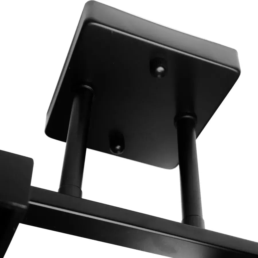 VANJA Żyrandol Drewniany z Kloszem Kwadratowym 2 X Gniazdo E27 Czarny Biały