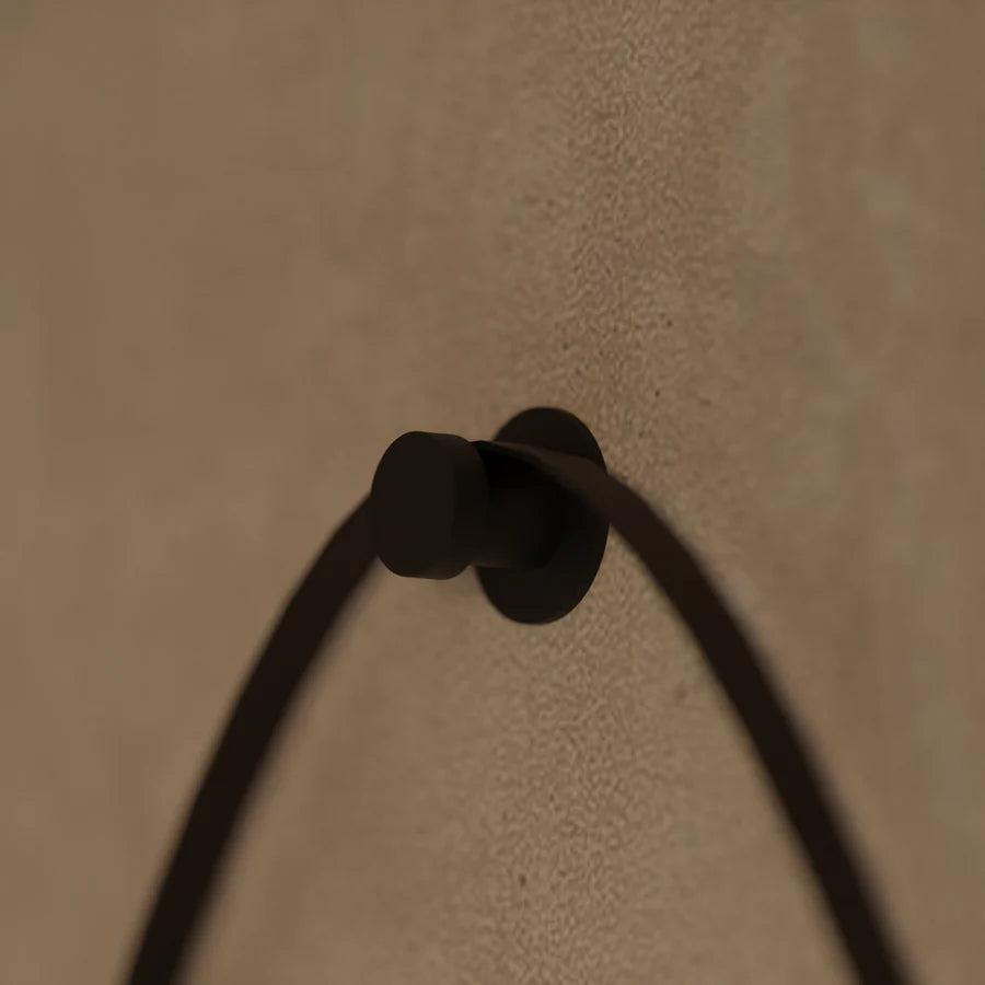 Okrągłe lustro LED, 50 cm, Celeste Majeste Noir Eleve MotionGlow Marcello, system przeciwmgielny, zegar i termometr, ściemnialne