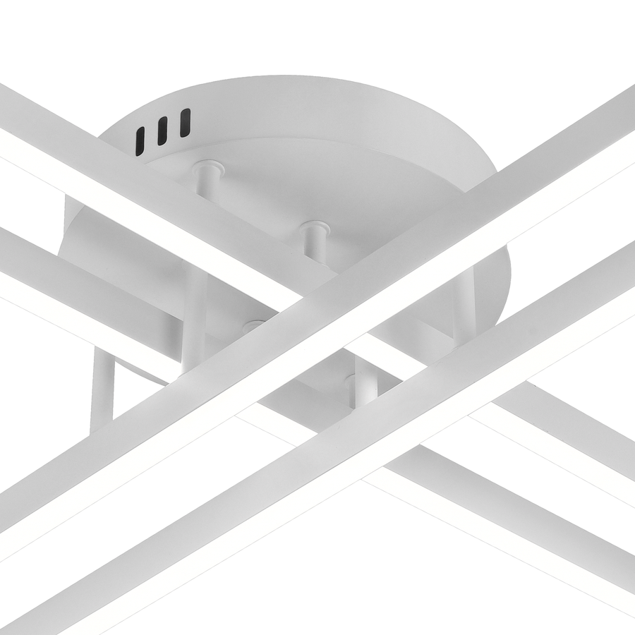 Żyrandol LED GIO ze zdalnym sterowaniem, 54W, 4 elementy, światło zimne/zimne/neutralne, możliwość przyciemniania, biały