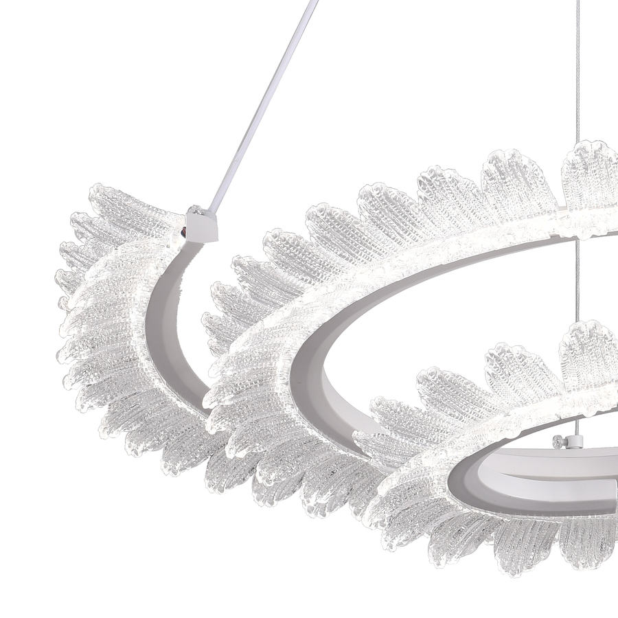 Żyrandol LED Luminis PRISM, kryształ i metal, 210 W, 4 okręgi, ściemnialny, regulowana wysokość, zimne/ciepłe/neutralne światło, luksusowe oświetlenie