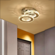 LED żyrandol z Crystal Royalo Rotonda 26W, 2 kółka, zimno/gorące/neutralne światło, błyszczący chrom