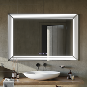 LUDA LED prostokątna 60x80cm Wnezia Motion Blowlow Marcellow Dimable zegar system rozprzestrzeniania
