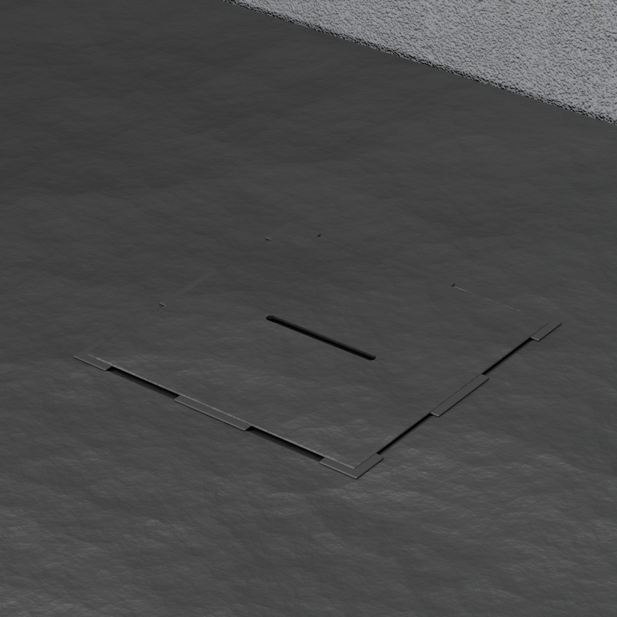 Brodzik prostokątny 80x120 cm, smukły 3 cm, czarny