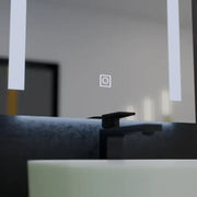 Prostokątne lustro LED, 50x70cm, podwójne światło Basic Touch