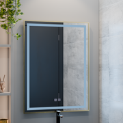 Lustro Kalahiri Touch LED, 80x60 cm, funkcja Defro, rama w kolorze szczotkowanego złota
