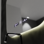 LUD LED prostokątna 60x60 Aura Riflesso Puro Motionglow Marcello, System wyłączający, termometr i zegar