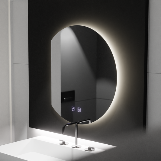 Lustro półksiężycowe LED 54x60, Arcana Touch, system przeciwmgielny, ściemnialne