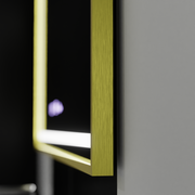 Prostokątne lusterko LED, 120x80 cm, Royale Gold Motionglow Marcello, System zmęczenia, zegar i termometr