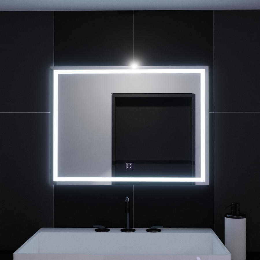 Lustro prostokątne LED, 80x60cm, RAMA Basic Touch