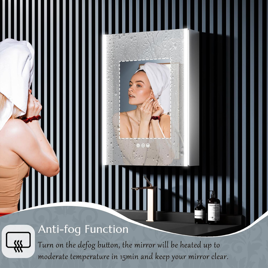 Emilia Garderoba Z Lustrem LED DBP121 51x71 Biały