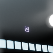 Prostokątne lustro LED, 80x60cm, Grid Light Basic Touch